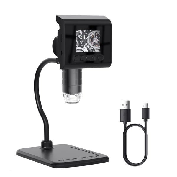 2,4 hüvelykes LCD digitális mikroszkóp 1080P 1000X nagyítású zoom mikroszkóp kamera