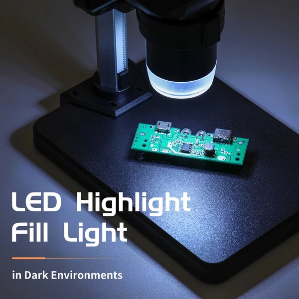 5,5 hüvelykes LCD kijelzős elektronmikroszkóp, 10 megapixeles ipari mikroszkóp