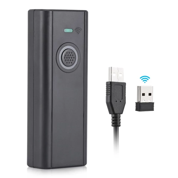 Hordozható Bisofice DL-JM4 egydimenziós lézeres vezeték nélküli vonalkód-leolvasó, támogatja a Bluetooth/2.4G/USB kapcsolatot