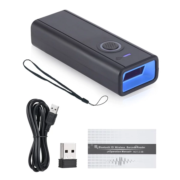 Hordozható Bisofice DL-JM4 egydimenziós lézeres vezeték nélküli vonalkód-leolvasó, támogatja a Bluetooth/2.4G/USB kapcsolatot