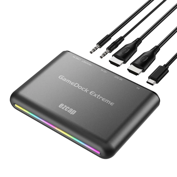 ezcap 360B GameDock Extreme HD rögzítőkártya HDR és VRR, RGB Real Color támogatás