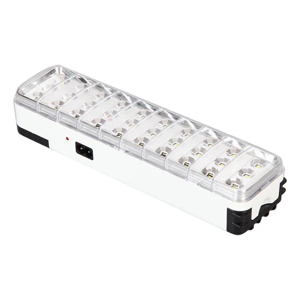 Újratölthető vészvilágítás, szuper fényes, energiatakarékos falra szerelhető otthoni LED lámpa - 30 led