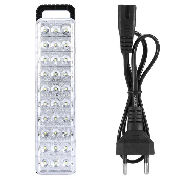 Újratölthető vészvilágítás, szuper fényes, energiatakarékos falra szerelhető otthoni LED lámpa - 30 led
