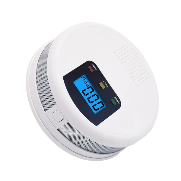 Szén-monoxid érzékelő LCD kijelzővel, LED jelzőfénnyel, elemmel - 2db