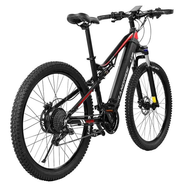 RANDRIDE YG90B elektromos kerékpár 27,5" CST gumik 1000W motor 48V 17Ah akkumulátor - Fekete