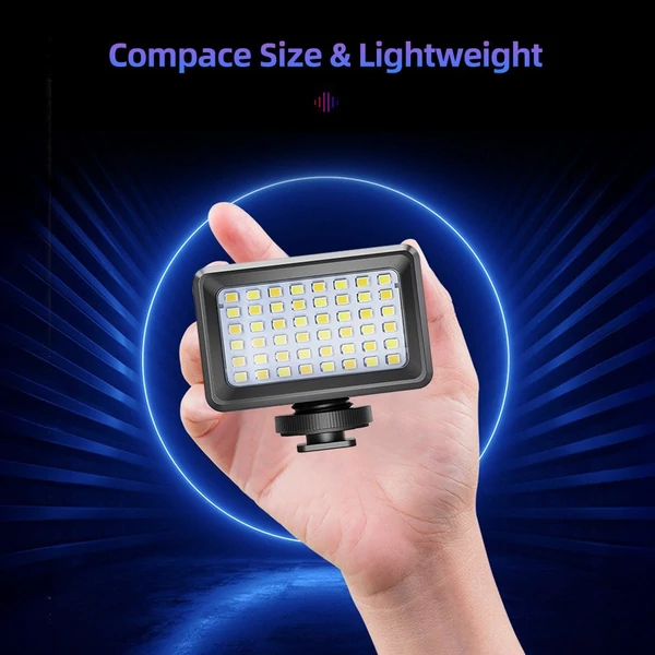 Mini LED videolámpa vízálló töltőlámpa LED búvárlámpa 2700K-9000K kétszínű hőmérséklet