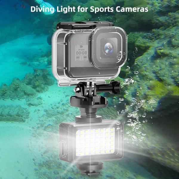 Mini LED videolámpa, vízálló töltőlámpa RGB búvárlámpa