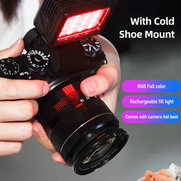 Mini LED videolámpa, vízálló töltőlámpa RGB búvárlámpa