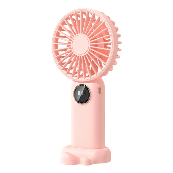 Hordozható mini kézi elektromos ventilátor, támogatja az 5 állítható szélsebességet - Pink
