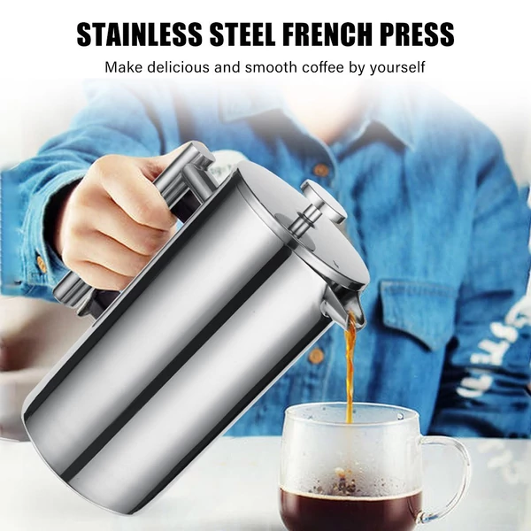 Francia 304 rozsdamentes acél termikus kávéfőző, teafőző 800ml