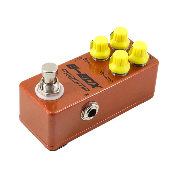 Gitár B-Box előerősítő pedál, elektromos gitár effektus pedál 4 gomb