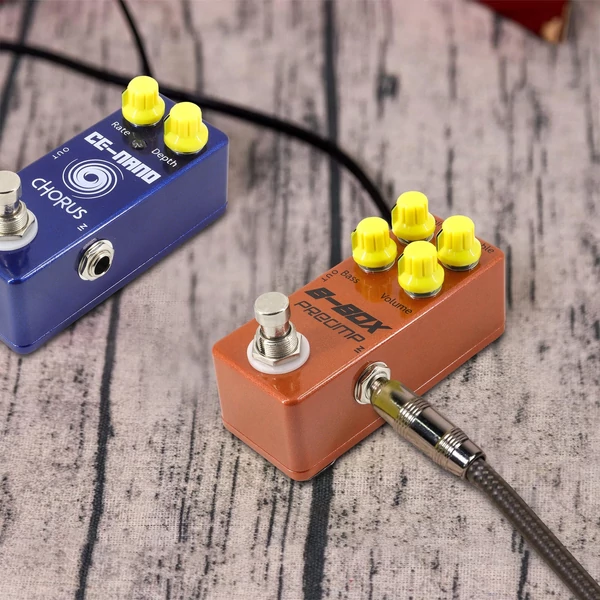 Gitár B-Box előerősítő pedál, elektromos gitár effektus pedál 4 gomb