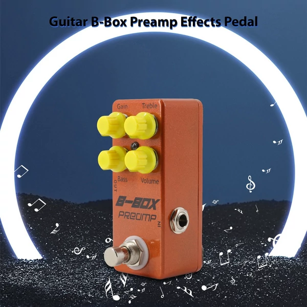Gitár B-Box előerősítő pedál, elektromos gitár effektus pedál 4 gomb