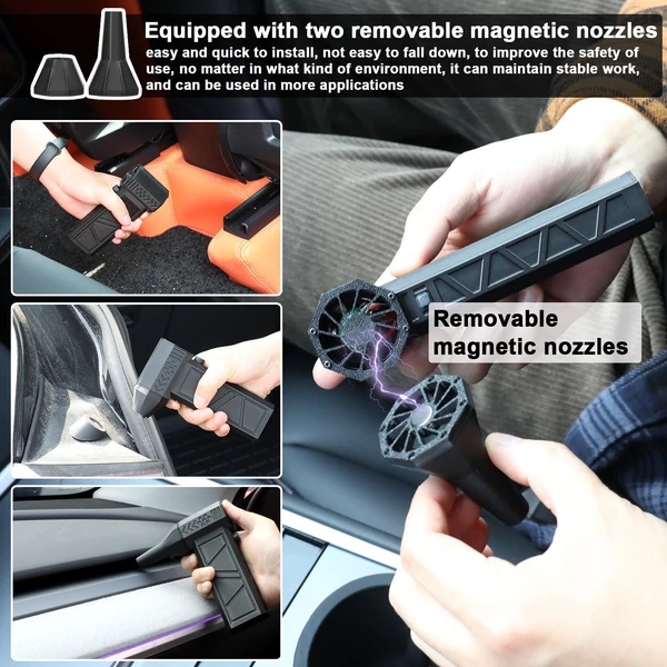 Kézi sugárhajtású ventilátor, 130 000 ford./perc, Erőteljes motoros csatornás turbóventilátor