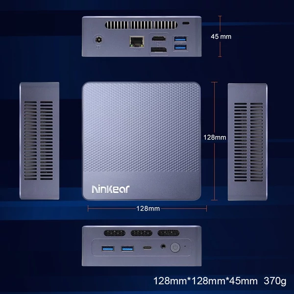 Erőteljes mini PC az Intel 12. generációs N95 processzorával, 8 GB DDR4 256 GB SSD 4K UHD grafikus kártyával