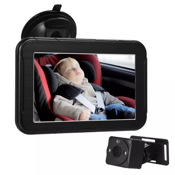 5 hüvelykes HD 1080P autós babafigyelő autós csecsemőülés kamerával