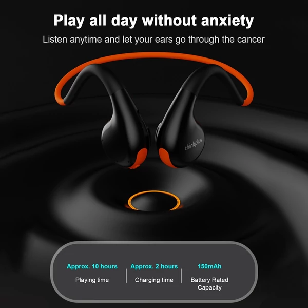 Lenovo Thinkplus X7 Bone Conduction vezeték nélküli BT fejhallgató - Fekete