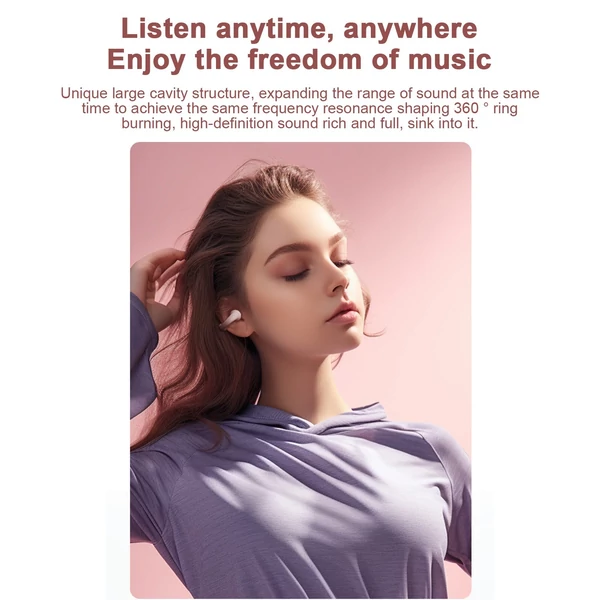 Lenovo LP13 True Wireless BT5.3 fejhallgató töltőtokkal, automatikus párosítással - Pink