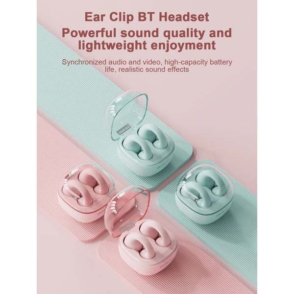 Lenovo LP13 True Wireless BT5.3 fejhallgató töltőtokkal, automatikus párosítással - Pink