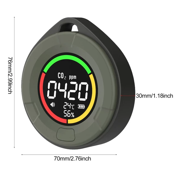 PTH-10C Mini szén-dioxid-érzékelő, továbbfejlesztett levegőminőség-figyelő