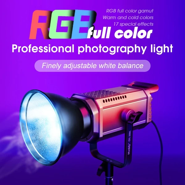 Manbily CFL-200C 200W RGB LED videolámpa, stúdió folyamatos fény