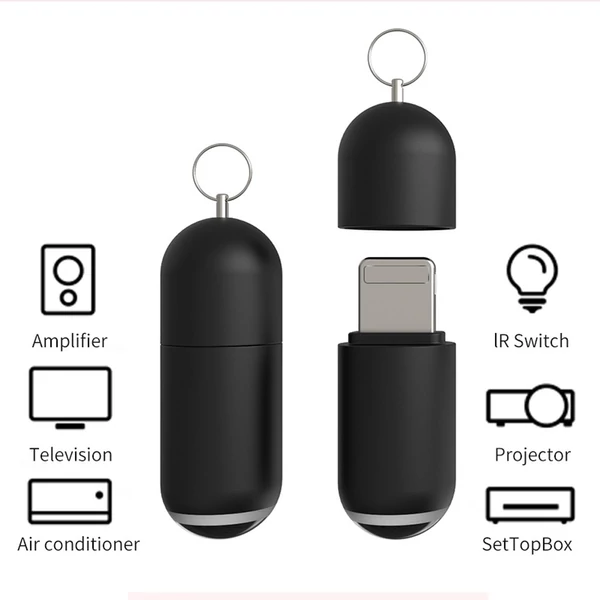 Kompakt mobiltelefon infravörös adók, nagy kompatibilitású alkalmazásvezérlő távirányító - Típus 2