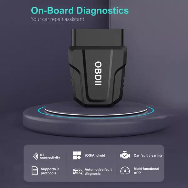 BT 5.4 OBD II szkenner, autós kódolvasók leolvasó eszköz teljesítményteszttel