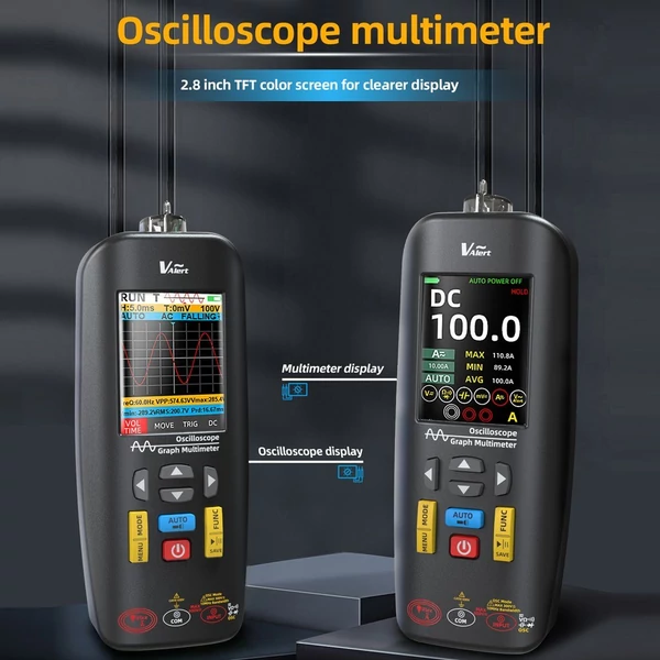3 az 1-ben oszcilloszkópos multiméter, elektromos teszttoll 2,8 hüvelykes TFT kijelzővel