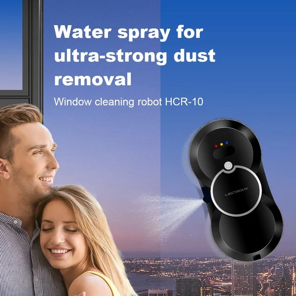 Liectroux HCR-10 Robot ablakporszívó, 30 ml-es víztartály - Fekete
