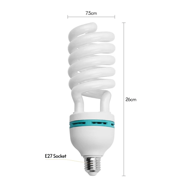 Spirál fluoreszkáló izzó 135W 5500K nappali, E27 foglalat - 2db