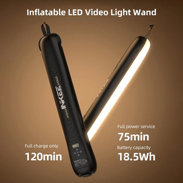 INKEE GC12 felfújható LED-videófénypálca 12 W, kézi levegőoszlopos fénypálca - alap változat