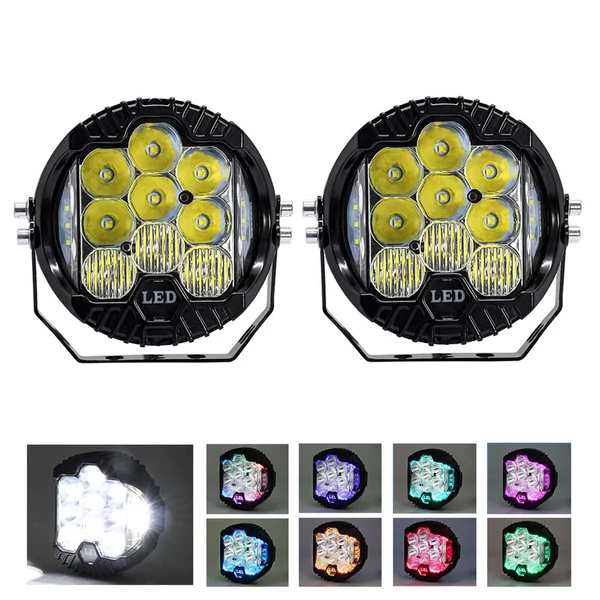 5 hüvelykes LED-es vezetőlámpa, 150 W 15000LM munkalámpa tartóval - 2 db