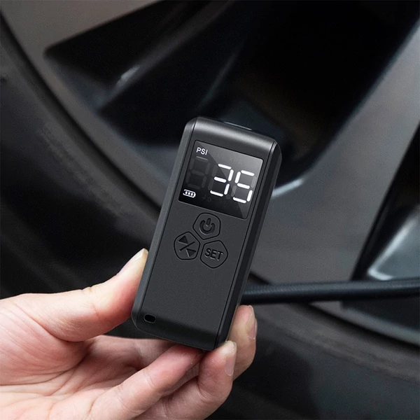 Hordozható elektromos 150PSI akkus légszivattyú, nagynyomású digitális kijelzős gumiabroncsfújó
