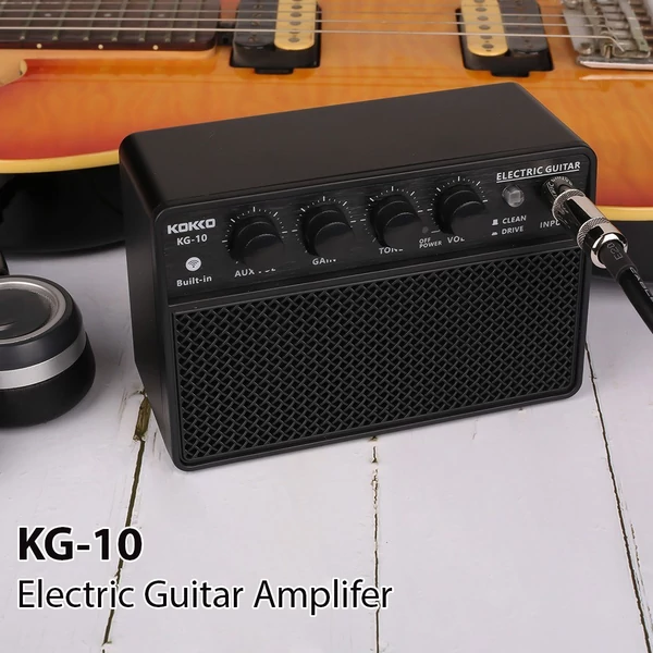 KOKKO KG-10 10W kis elektromos gitárerősítő mini hordozható gitárgyakorló hangszóró