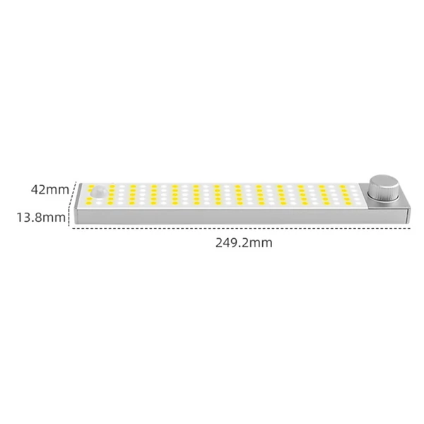 LED-es szekrényvilágítás, 3 színben állítható forgókapcsolóval, érzékelővel