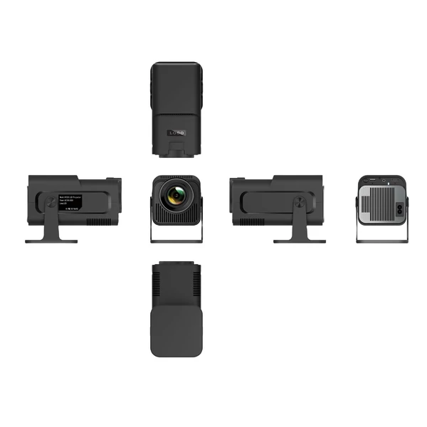 HY300 projektor 1080P dekódoló trapézkorrekciós mini hordozható projektor - Android verzió, Fekete