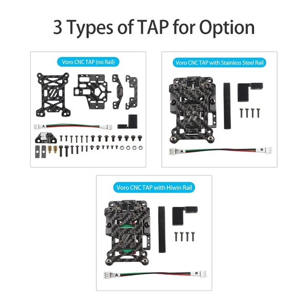 Voro CNC TAP Carbon Fiber Tap Ultra súlyú szerkezet lineáris vezetősínnel