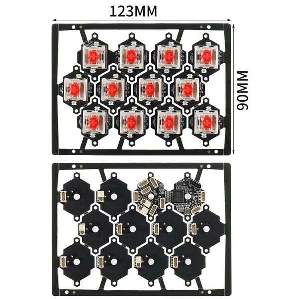 Hot Key Board Vor Skirt Klipper Előre telepített PCB kártya LED-del