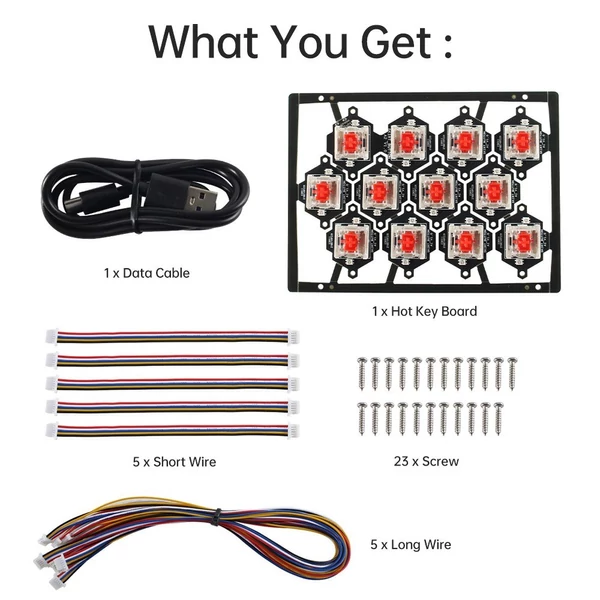 Hot Key Board Vor Skirt Klipper Előre telepített PCB kártya LED-del