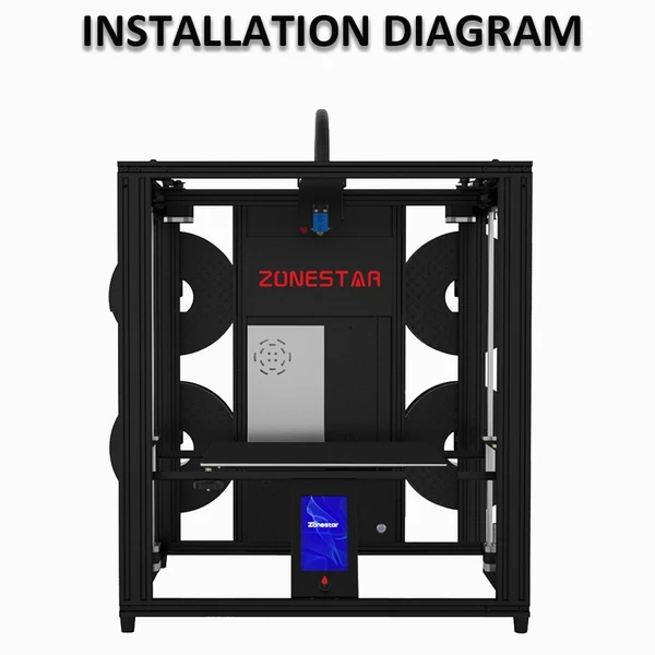 A ZONESTAR 3D nyomtató házának bővítése tűzálló porálló védőburkolat az állandó hőmérséklet fenntartása érdekében a Z9V5 MK6 3D nyomtatóhoz