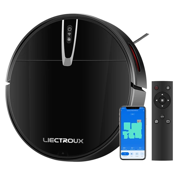 Liectroux V3S Pro robotporszívó, 4000 Pa szívás, száraz nedves felmosás