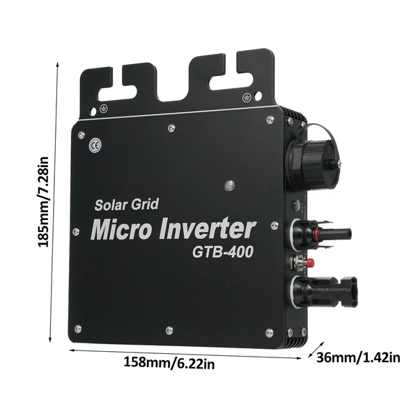 Napelemes inverter WiFi vezérléssel, automatikus azonosítással - 400W