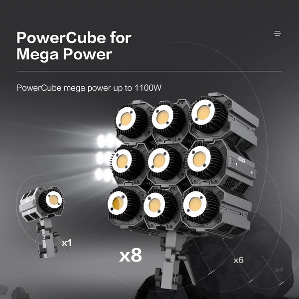 COLBOR CL100X stúdió COB fényképező lámpa, 110 W, kétszínű hőmérsékletű LED videolámpa