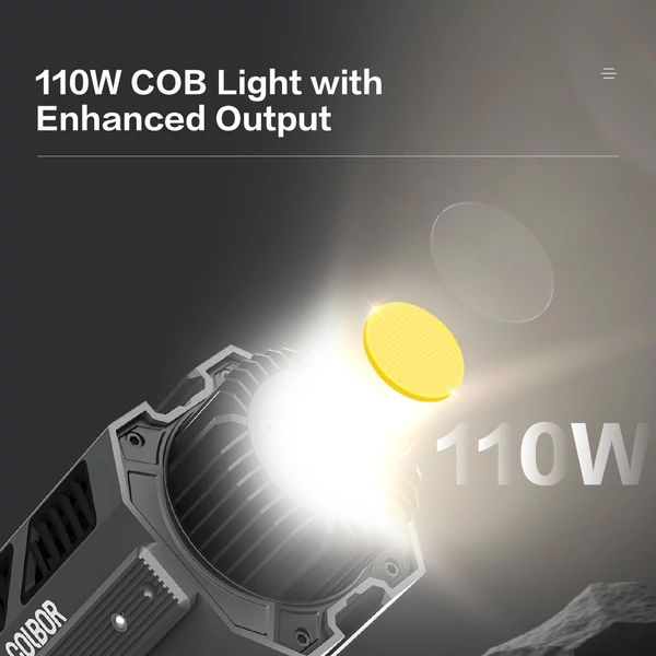 COLBOR CL100XM stúdió COB fényképező lámpa 110 W LED videolámpa