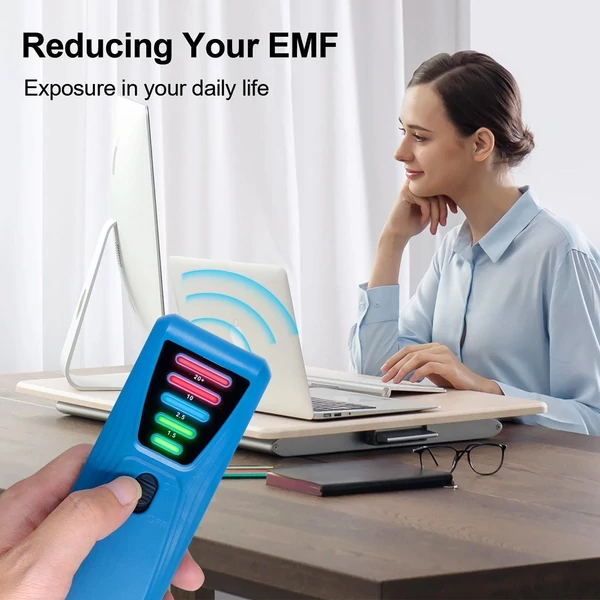Praktikus elektromágneses sugárzás érzékelő kézi EMF teszter - Kék