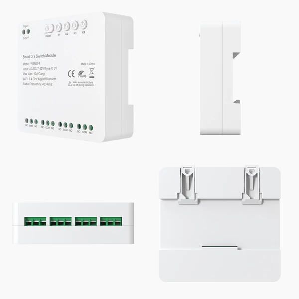 Tuya WiFi intelligens kapcsolómodul, kompakt otthoni időzítés, hangvezérlés, APP távirányító - Típus 1