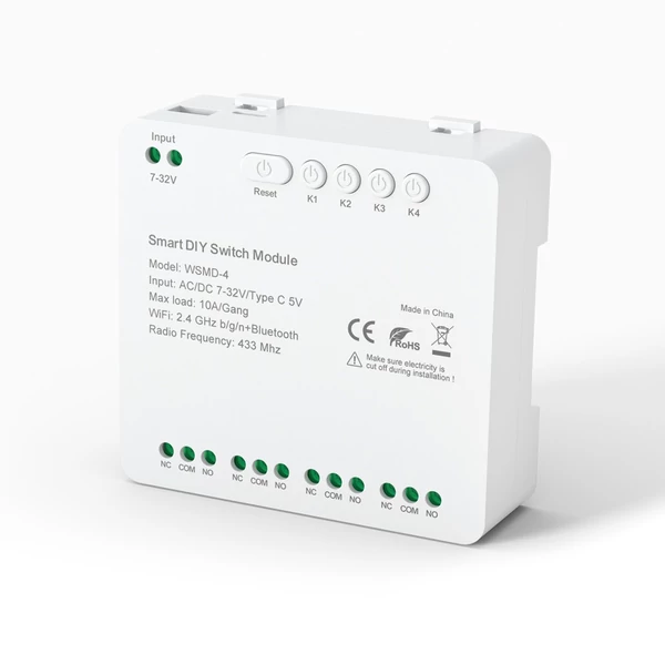 Tuya WiFi intelligens kapcsolómodul, kompakt otthoni időzítés, hangvezérlés, APP távirányító - Típus 1