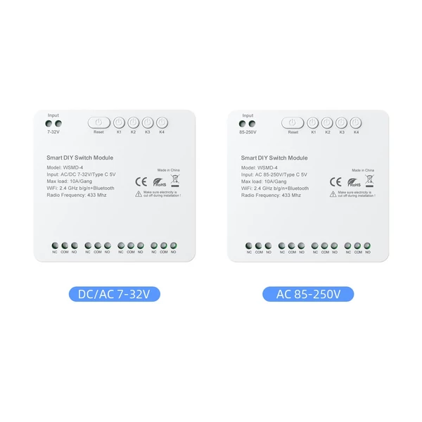 Tuya WiFi intelligens kapcsolómodul, kompakt otthoni időzítés, hangvezérlés, APP távirányító - Típus 1