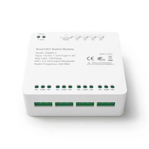 Tuya WiFi intelligens kapcsolómodul, kompakt otthoni időzítés, hangvezérlés, APP távirányító - Típus 1