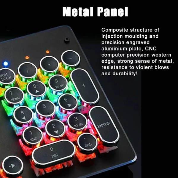 104 gombos vezetékes mechanikus billentyűzet, ergonómikus kialakítás, RGB háttérvilágítás - Fehér